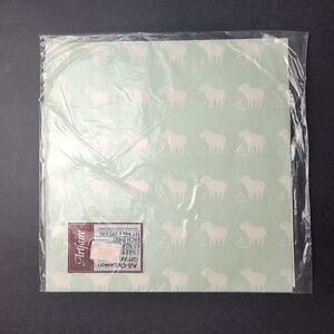 Vintage Artfaire Gift Wrap All Occasion‎ Lamb Sheep Cottagecore Mint Green Cream
